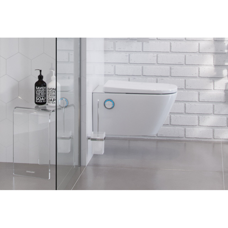 Riko Szczotka Wc Wisząca Chrom-Szkło