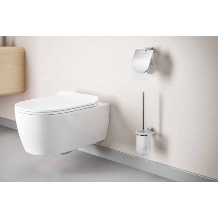 Excellent Kobo Szczotka Wc Wisząca Chrom-Szkło