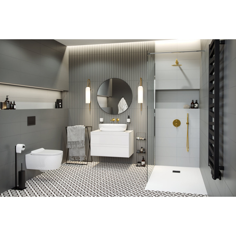 Riko Stojak na Papier ze Szczotką Czarny