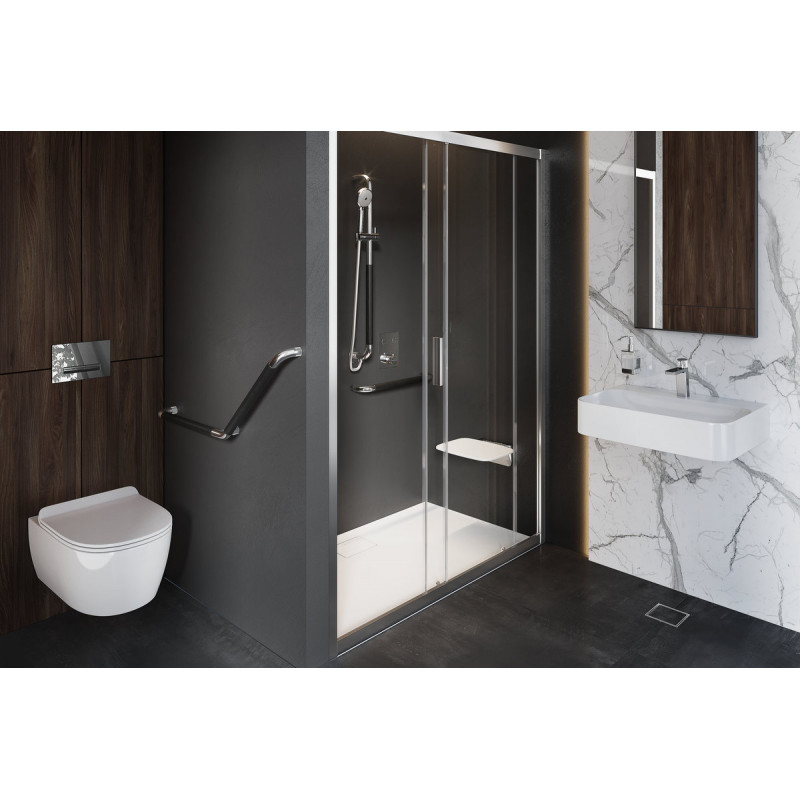 UCHWYT ŁAZIENKOWY PROSTY HENDI CZARNY MAT