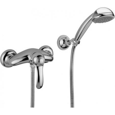 Paffoni Flavia Bateria natryskowa ścienna (korpus) chrom/złoto