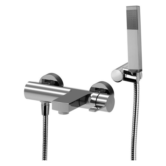 Paffoni Rock Bateria wannowa ścienna Chrom