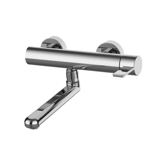 Paffoni Rock Bateria umywalkowa ścienna Chrom