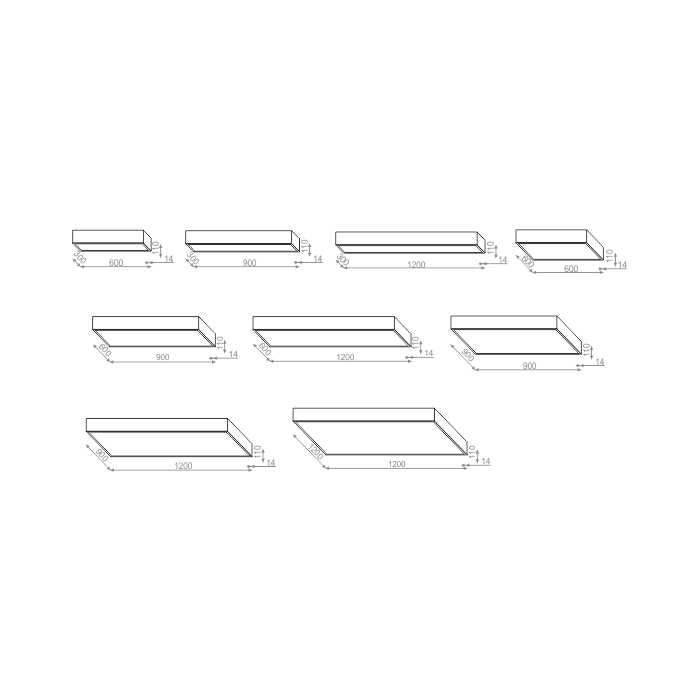 Aqform BIG SIZE next square 60x90 LED M962...