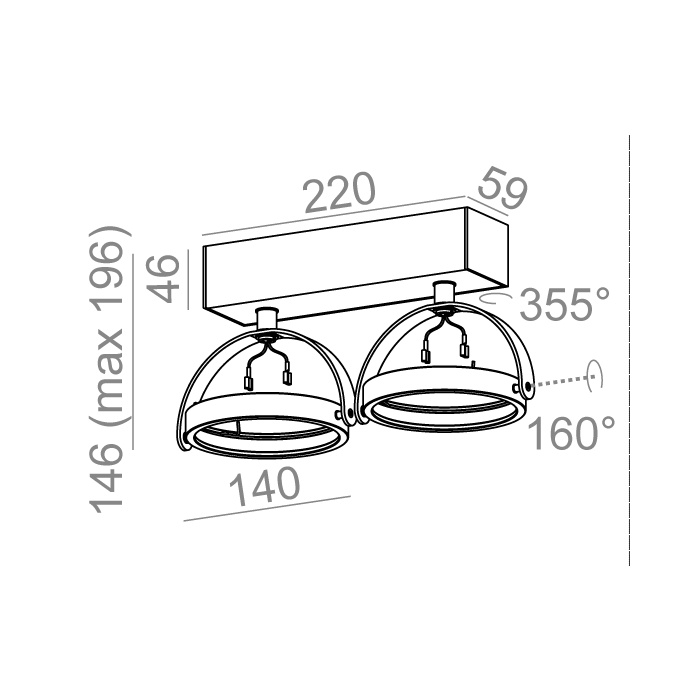 Aqform CERES 111x2 R reflektor