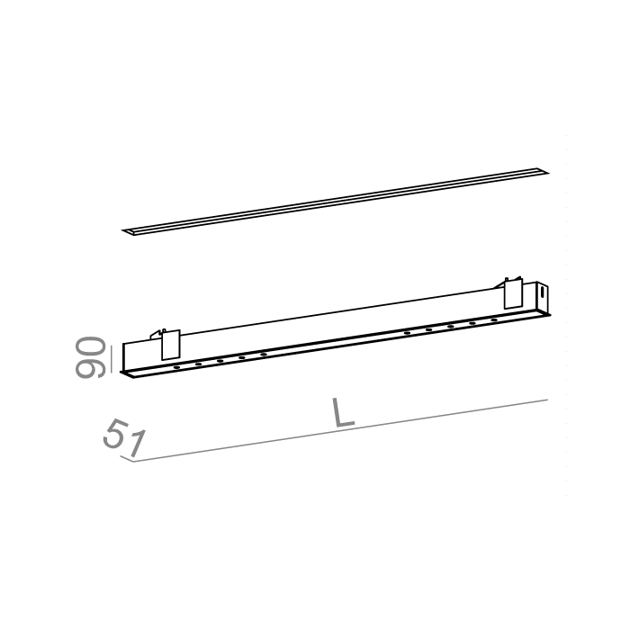 Aqform LENS LINE 149 LED section wpuszczany