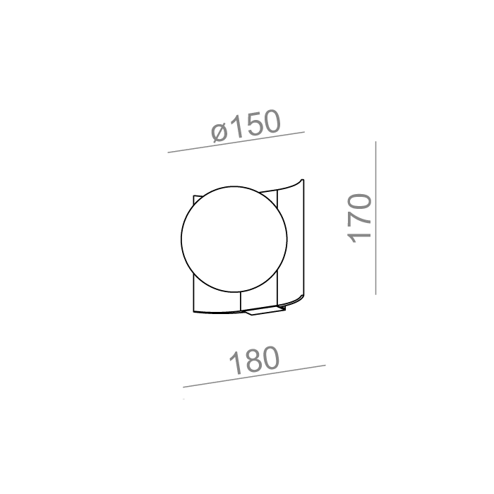 Aqform Modern ball WP LED natynkowy