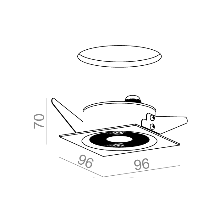 Aqform ONLY square mini LED 230V hermetic...