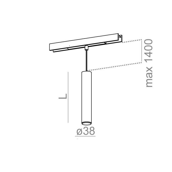 Aqform PET next mini 20 LED multitrack zwieszany