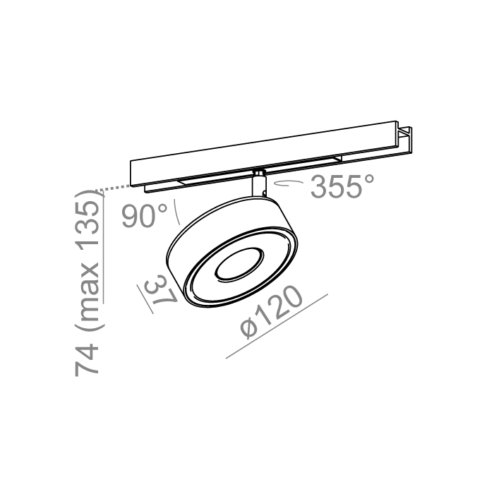 Aqform QRLED move multitrack DALI