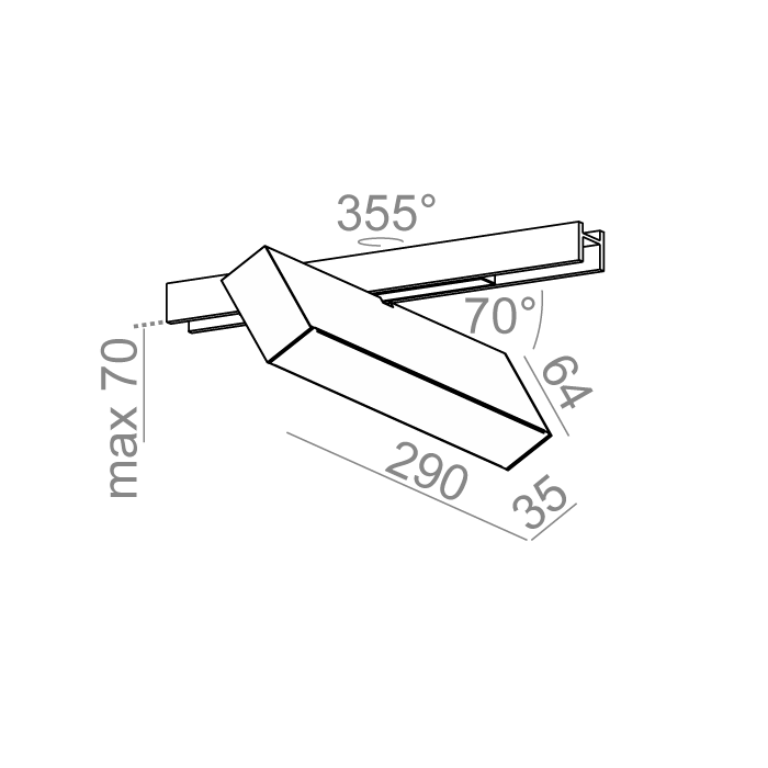 Aqform RAFTER 29 LED multitrack DALI