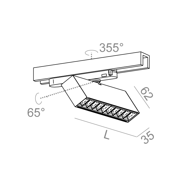 Aqform RAFTER points 27 LED track