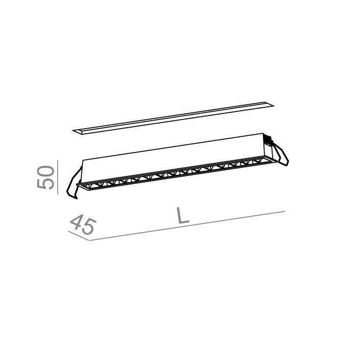Aqform RAFTER points 5 LED trim wpuszczany
