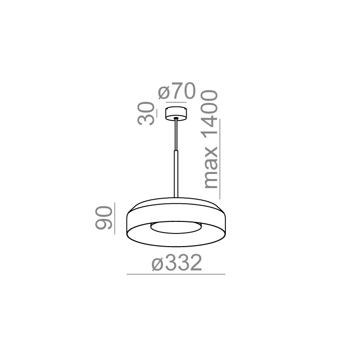 Aqform REVEL dot LED 230V zwieszany