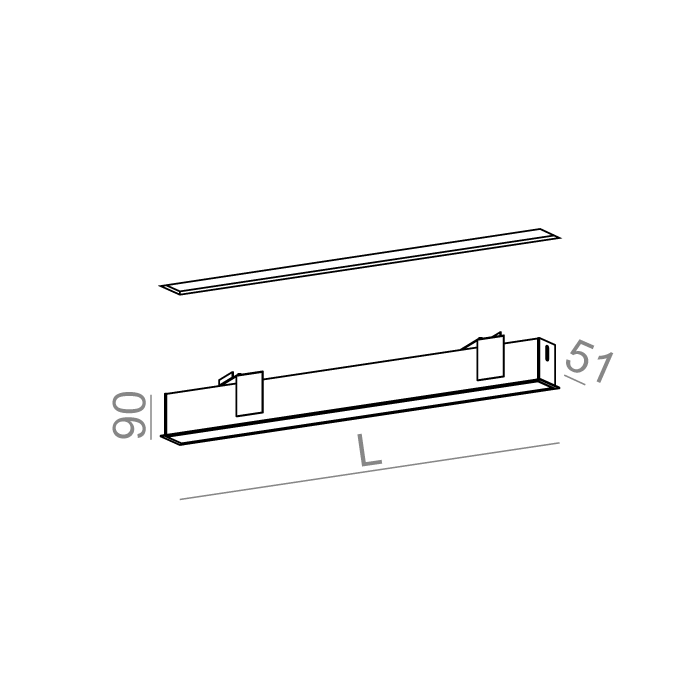 Aqform SET RAW mini 171 LED wpuszczany