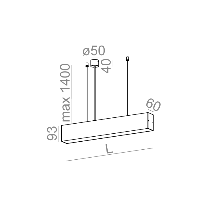 Aqform SET TRU 142 LED zwieszany