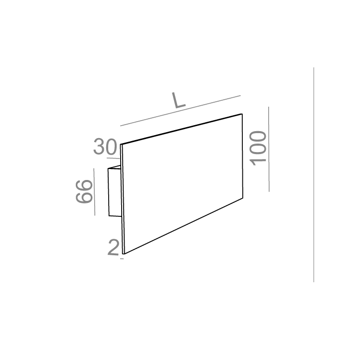 Aqform SMART PANEL GL square 35 LED kinkiet