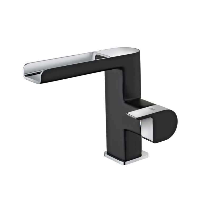 FORMENTERA CZARNO-CHROM, BATERIA UMYWALKOWA KASKADOWA BEZ ODPŁYWU