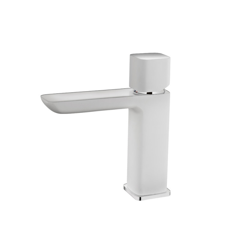 FORMENTERA BIAŁO-CHROM, BATERIA UMYWALKOWA KRÓTKI MIESZACZ BEZ ODPŁYWU