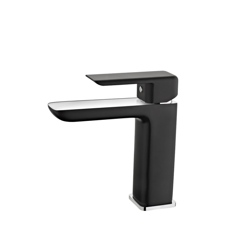 FORMENTERA CZARNO-CHROM, BATERIA UMYWALKOWA DŁUGI MIESZACZ BEZ ODPŁYWU