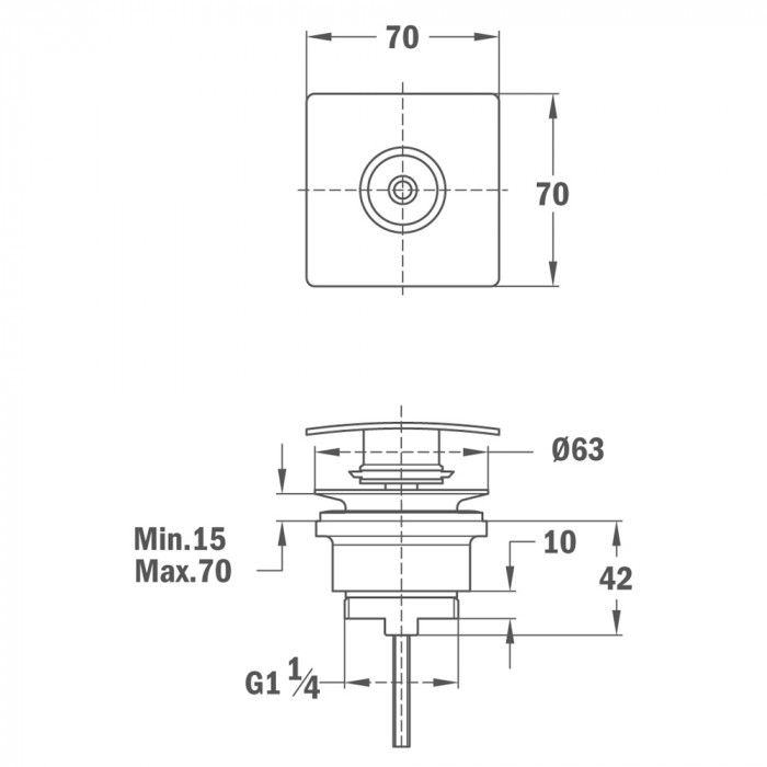 TEKA FORMENTERA KOREK UMYWALKOWY CLICK-CLACK...