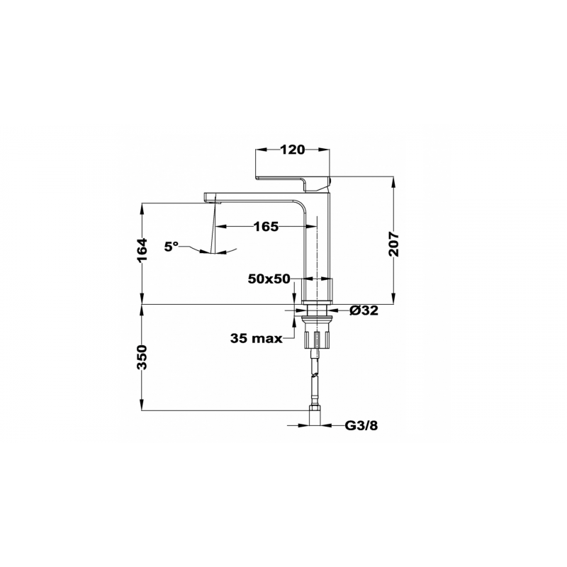 SOLLER BATERIA UMYWALKOWA ROZMIAR L, bez automatu zamykającego
