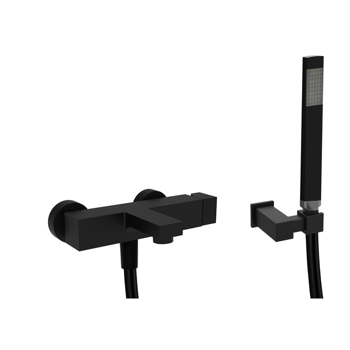 Paffoni Elle Bateria wannowa ścienna Czarny mat