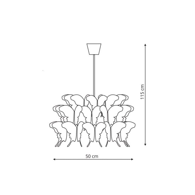 Wisca Farfalla 1 róowa (LP-MD088-3439A/1P RӯOWY)-Light Prestige