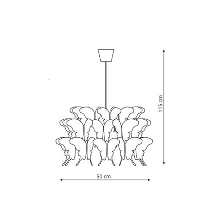Wisca Farfalla 1 róowa (LP-MD088-3439A/1P RӯOWY)-Light Prestige