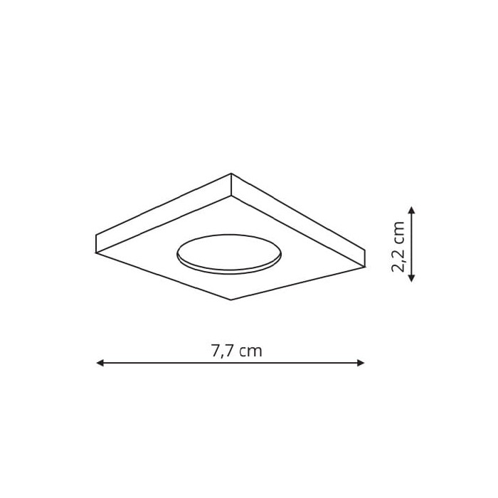 Oczko Lagos podtynkowe kwadratowe czarne IP65 (...