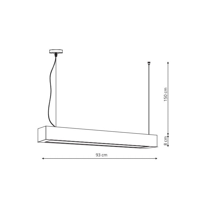 Wiscy Ibros czarny duży 24W 3000K IP44...