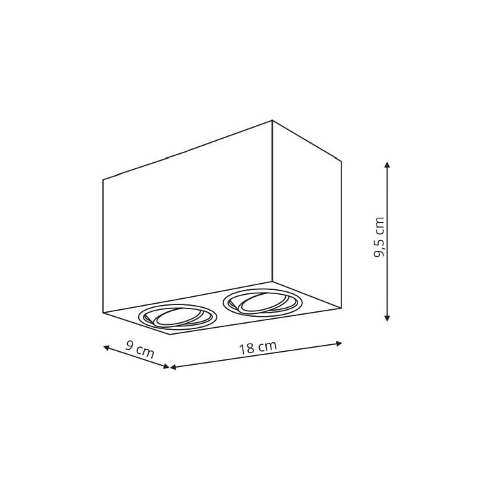 Oprawa Lyon 2 natynkowa czarna (LP-5881/2SM...