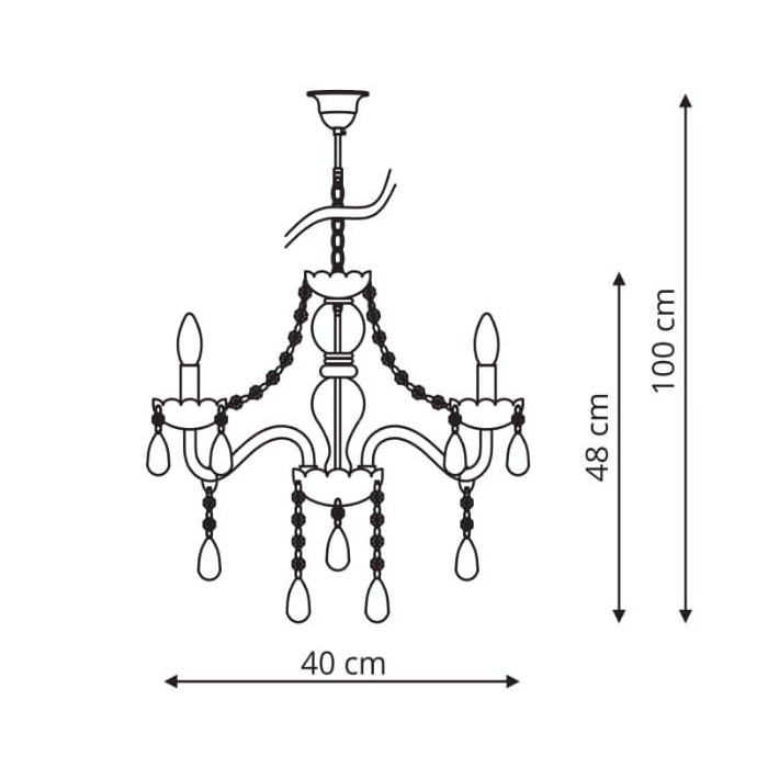 Wiszaca Cristallo 3 (LP-2940/3P)-Light Prestige