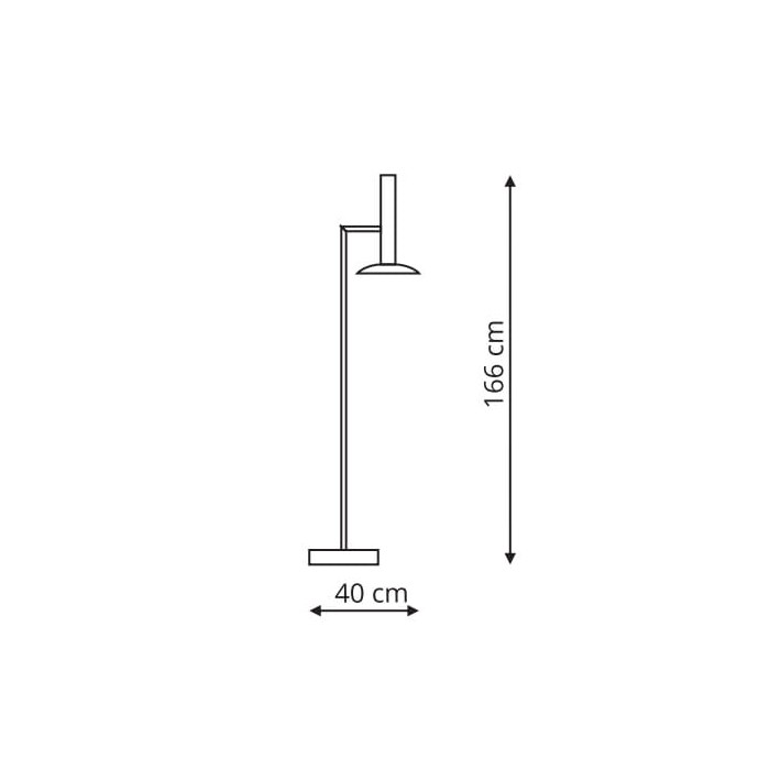 Podłogowa HAT czarna (LP-1661/1F BK)-Light...