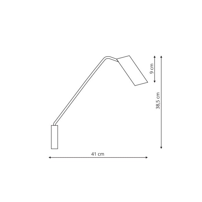 Kinkiet Futuro 1 biały z wysięgnikiem...