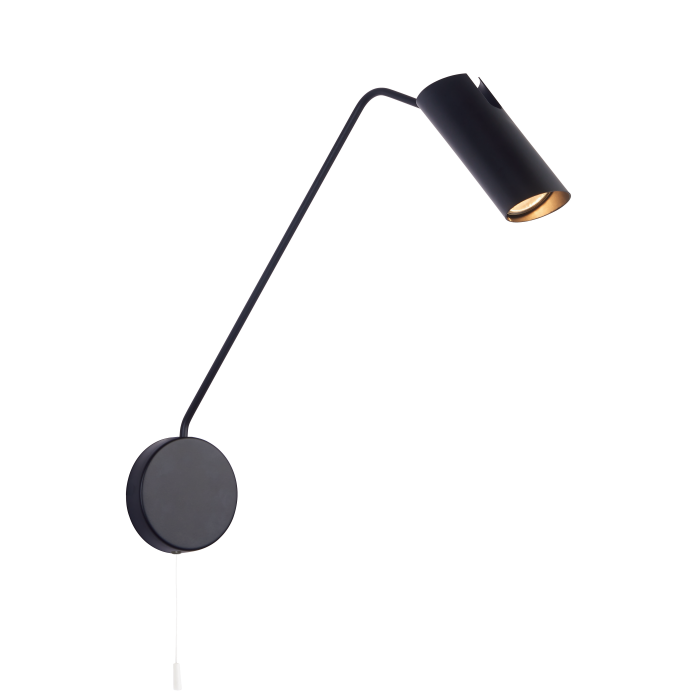 Kinkiet Futuro 1 czarny z wysięgnikiem...