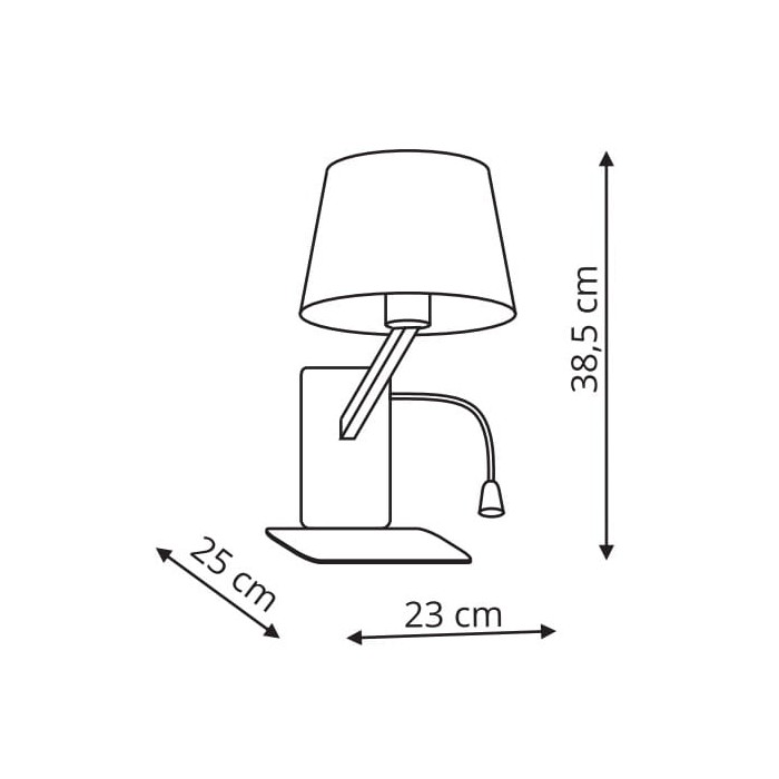 Kinkiet Dakota z polka czarny - prawy...