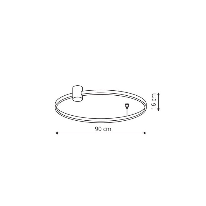 Plafon Ring L czarny 3000K (LP-909/1C L...