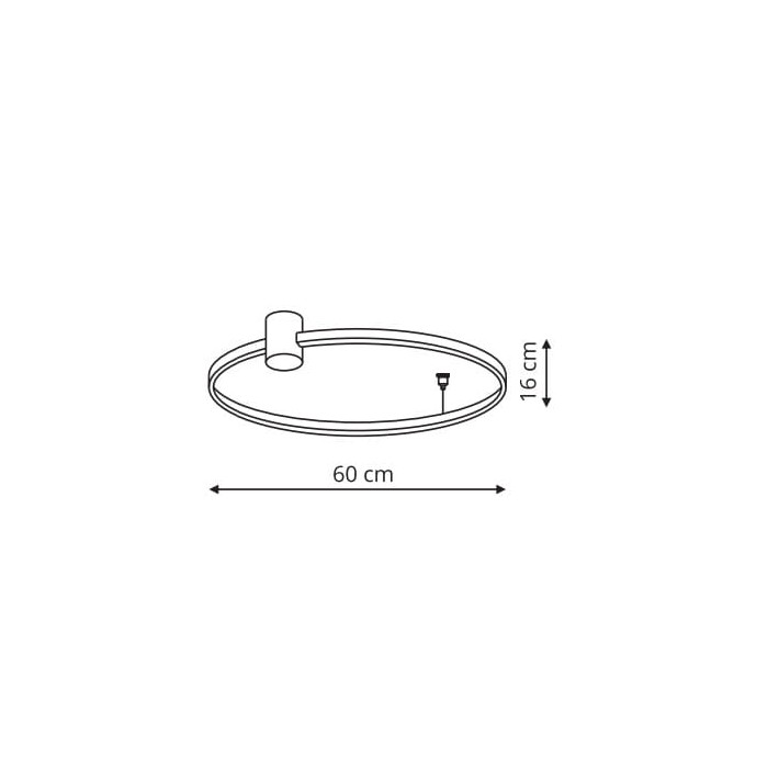 Plafon Ring S czarny 4000K (LP-909/1C 4S...