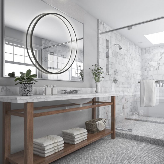 Lampa wisca Mirror duża czarna (LP-999/1P L...