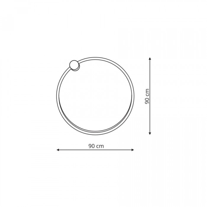 Kinkiet Mirror duży czarny (LP-999/1W L...