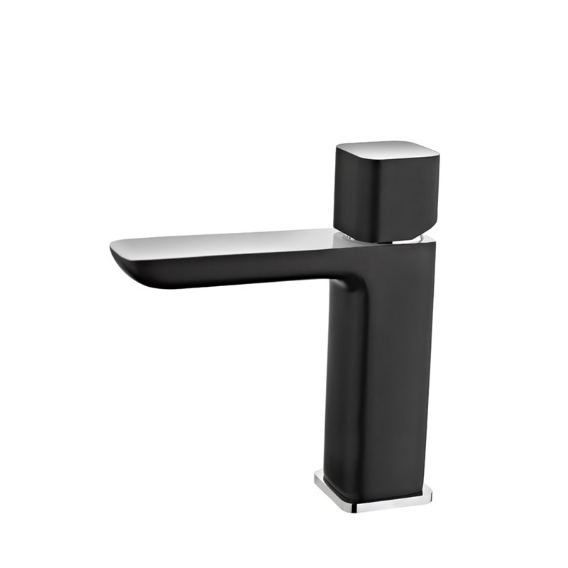 FORMENTERA CZARNO-CHROM, BATERIA UMYWALKOWA KRÓTKI MIESZACZ BEZ ODPŁYWU