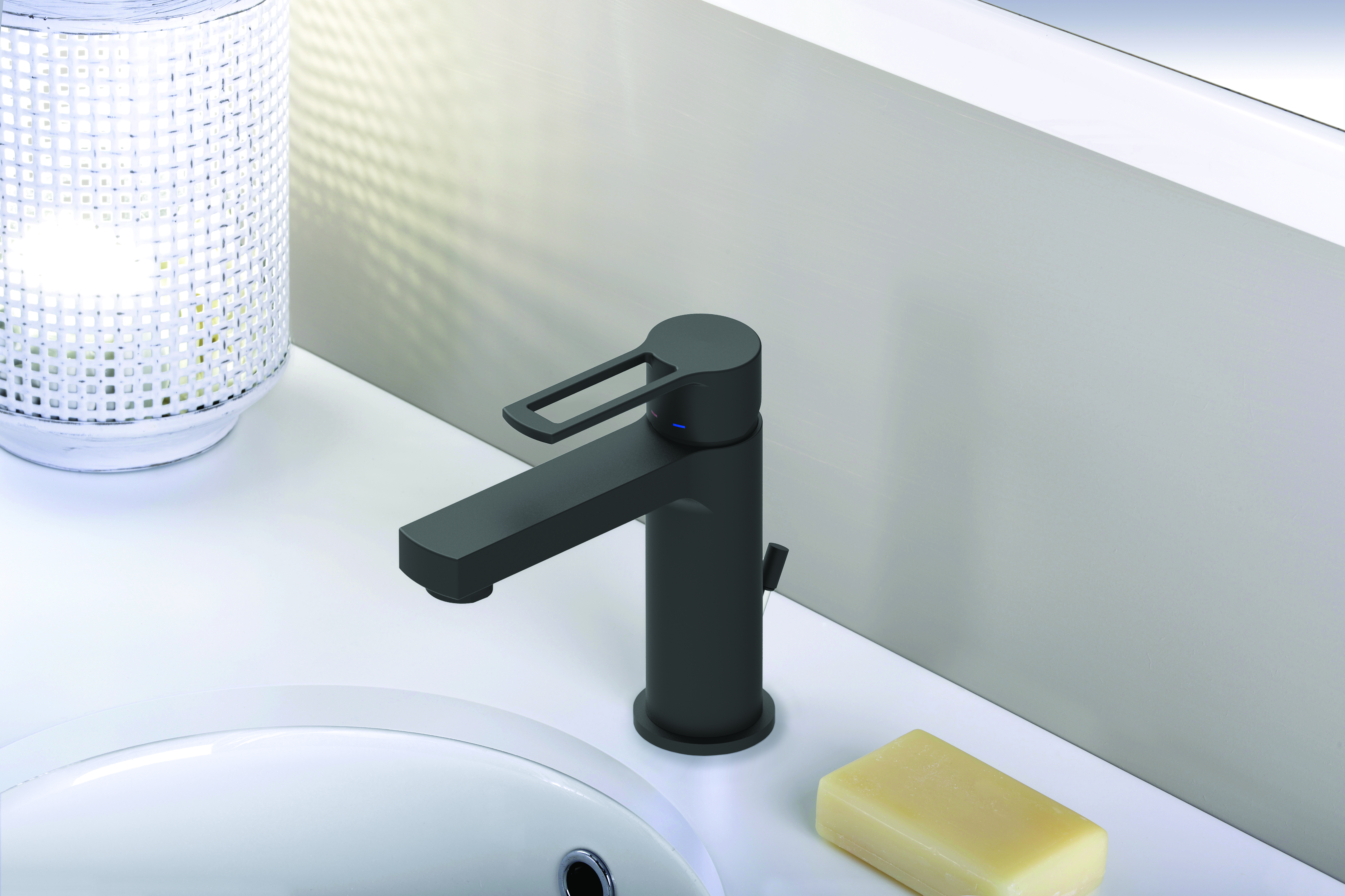 Paffoni Ringo Bateria umywalkowa stojąca Czarny...