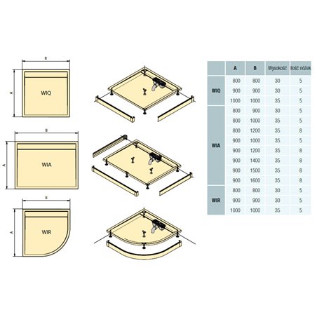 BRODZIK ILA WIQ BIAŁY 900x900 POKRYWA BIAŁA