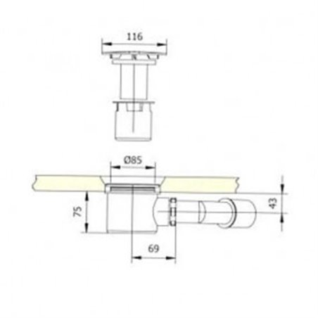 TBRODZIK TRACY WAR R:550 800x800x30 BIAŁY
