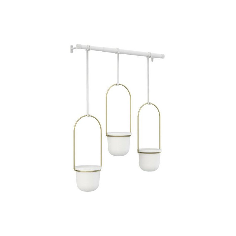 UMBRA  doniczki TRIFLORA - biały, złoty