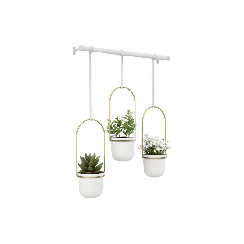 UMBRA  doniczki TRIFLORA - biały, złoty