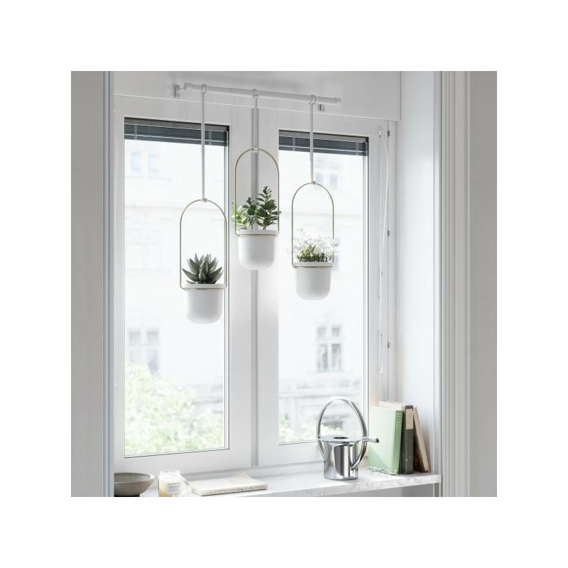 UMBRA  doniczki TRIFLORA - biały, złoty