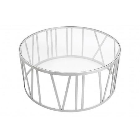 Stolik TIME ROMAN - szło, polerowana stal nierdzewna