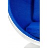 Fotel BALL biało-niebieski - włókno szklane, wełna